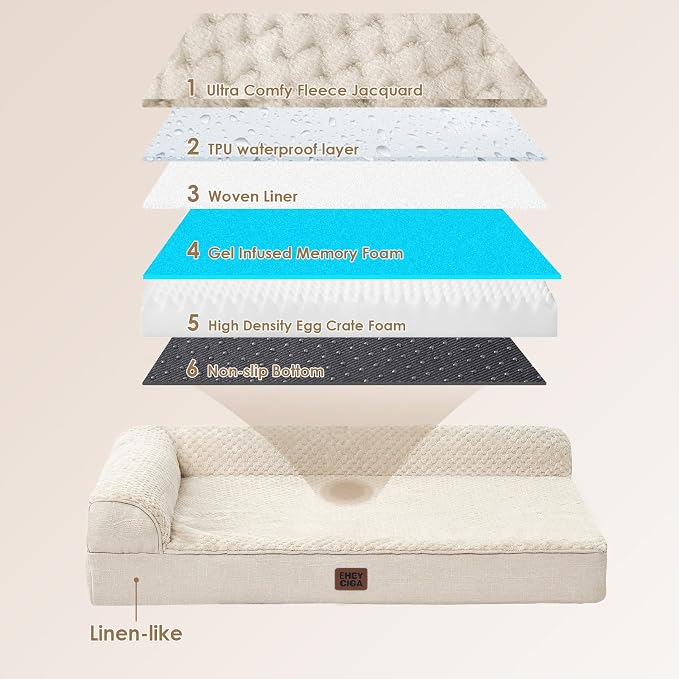 EHEYCIGA XL Dog Bed Memory Foam - Image 5