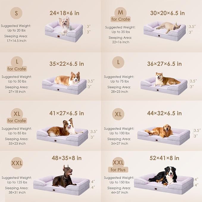 EHEYCIGA Orthopedic Dog Beds Large Sized Dog, Waterproof Memory Foam Pet Bed - Image 2