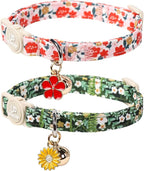 Cat Collar, Pretty Flower Kitten Collars by UPURARAPUP