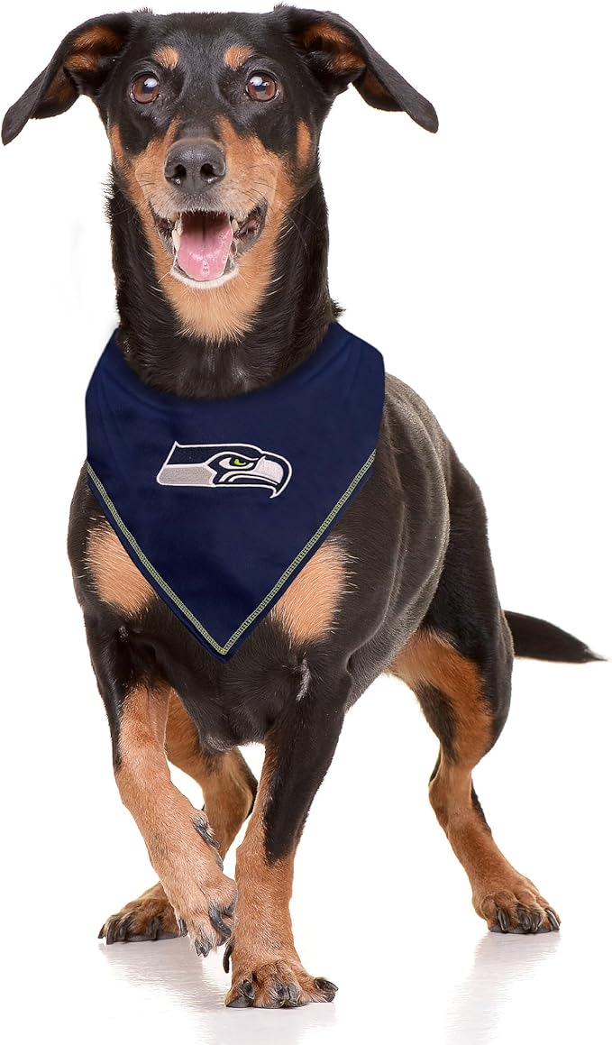 NFL Seattle Seahawks TIE Bandana, Small/Medium. Dog Bandana Scarf Bib - Image 3