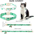 2Pack St. Patrick's Day Cat Collars, Spring Green Shamrock Cat Collars - Image 6