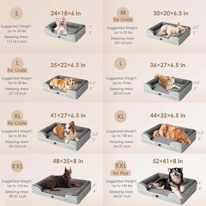 EHEYCIGA Orthopedic Dog Bed for Small Dogs, Waterproof Memory Foam Small Dog - Image 2