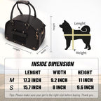 Foldable Premium PU Leather Dog Purse - Image 5