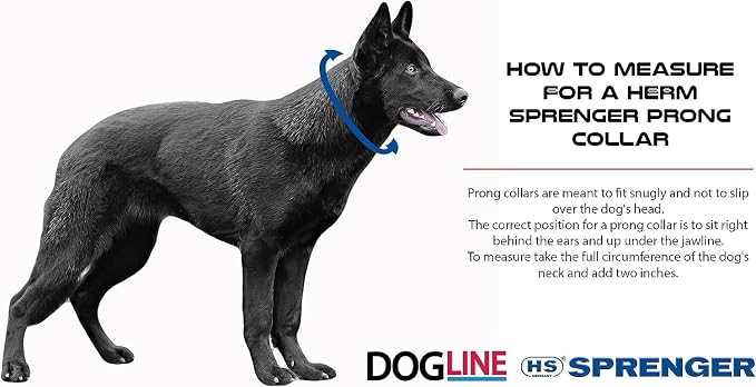 Herm Sprenger Prong Dog Training Collar, 3.2mm x 23in Medium, Ultra-Plus Chrome - Image 3