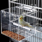 Automatic Acrylic Bird Feeder for Cage, No Mess by Xxmbbjy