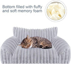 Cute Cat Couch Bed for Indoor Cats, Fluffy Pet Cat Sofa - Image 3