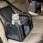 Cat Carrier - Portable Foldable Dog Pet Carrier, Soft-Sided Pet Bag up to 22 Lbs - Image 5