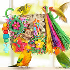 Bird Toys, Parakeet Toys Bird Foraging Toys Grass Mat Climbing Wall - Image 3