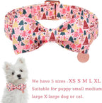 Christmas Dog Collar with Bow Tie, Adjustable Pet Collar with Cute Xmas Tree - Image 2