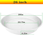 3 Pack of 26 inch Plant Saucer, 4.2" Depth Tray, Large Deep Garden Plastic - Image 2