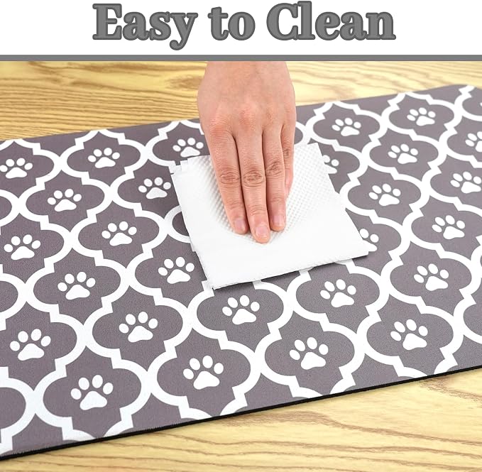 Dog Food Mat 12X20 Inch Pet Feeding Absorbent Mats - Image 6