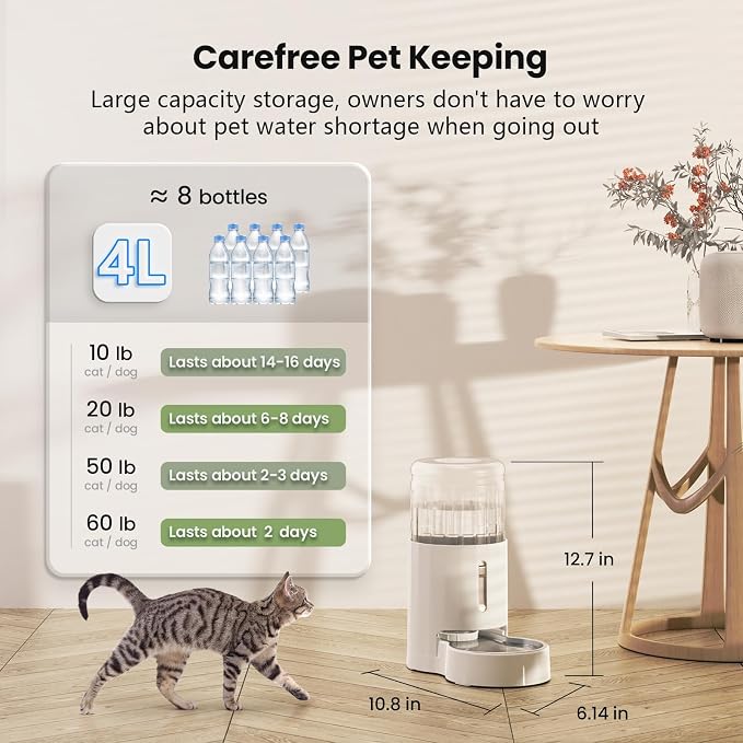 CZPET Automatic 4L Filter Dog and Cat Water Dispenser - Image 5