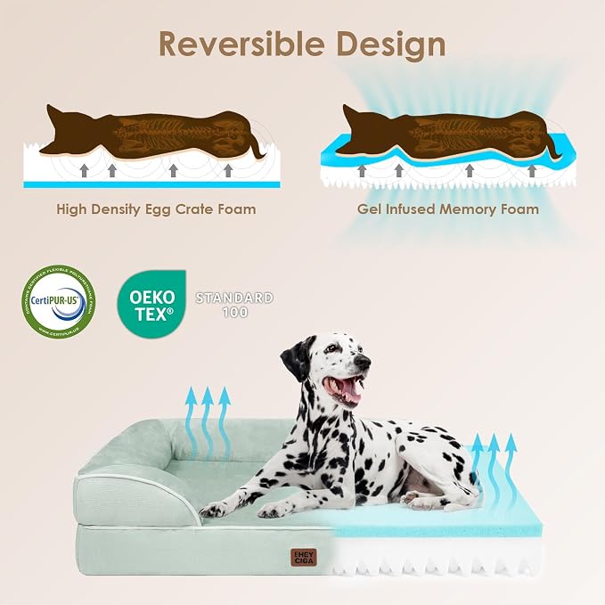 EHEYCIGA Orthopedic Large Dog Bed, Waterproof Memory Foam, Non-Slip Bottom - Image 4