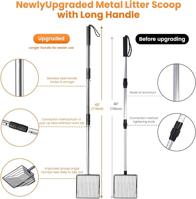 Cat Litter Scoop 43 inch Metal Litter Scooper - Image 6