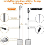Cat Litter Scoop with Holder 43" Metal Litter Scooper with Stainless Steel Long - Image 6