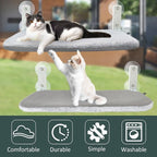 Sunhoo Cat Window Hammock Perch Cordless Perches Window Sill Seat Bed Foldable - Image 4
