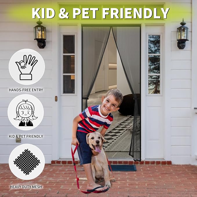 Magnetic Screen Door -Fit for Door Size:32x78 Inch, Screen Door Size - Image 5