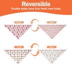 Cute Christmas Dog Bandanas Small 2PCS, 4 Pattern Holiday Scarf - Image 6