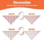 Cute Christmas Dog Bandanas XLarge 2PCS, 4 Pattern Holiday Scarf - Image 6