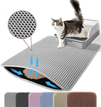 Jumbo Cat Litter Mat, 46x26 Inches Double Layer Honeycomb Litter Trapping Mat by Petinstinct