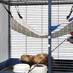 2 Pieces Reversible Cat Hanging Hammock Soft Breathable Pet Cage Hammock - Image 7
