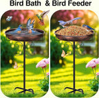 Daoeny 35In Metal Bird Bath for Outside, Vintage Freestanding Birdbaths & - Image 4