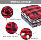 Dog Bandana Fall Large-Orange Brown Dog Scarf Buffalo Plaid Printing Adjustable - Image 3
