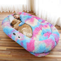 Human Dog Bed, Washable Faux Fur Pet Bed by WROS