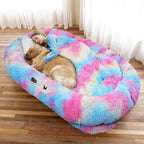 Human Dog Bed, Washable Faux Fur Pet Bed by WROS