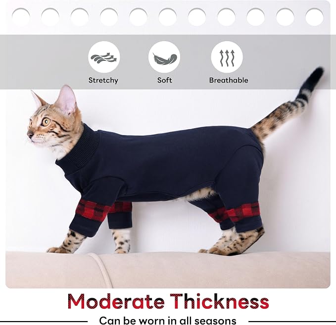 PUMYPOREITY Comfy Cat Pajamas, Versatile Cat Shirt - Image 3