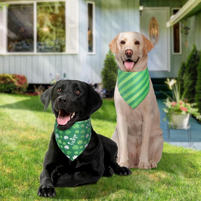 Valentines Dog Bandana St Patricks Day and Easter Dog Bandana XLarge 3PCS - Image 5