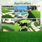 Artificial Grass Rug Outdoor Indoor 12FTX75FT Fake Grass Carpet Green Synthetic - Image 9