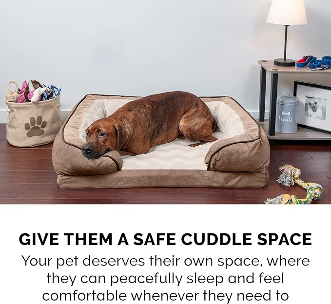 Furhaven Orthopedic Dog Bed for Large/Medium Dogs w/ Removable Bolsters & - Image 11