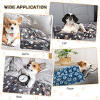 Rezutan Dog Blankets for Medium Pet, 3 Pack Blanket Fuzzy Cat Blankets Washable - Image 5
