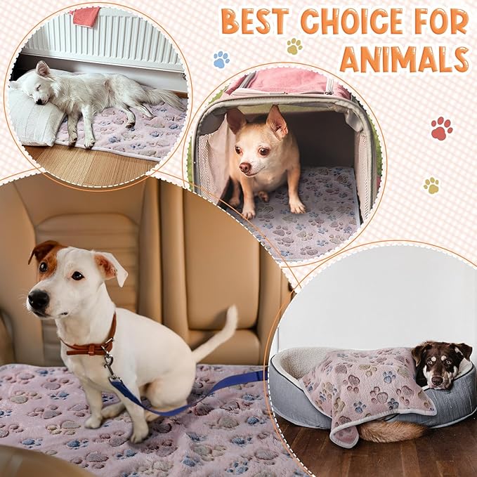 Tatuo 4 Pcs Dog Blanket for Pet Cat Blankets Indoor Puppy Teething Stuff Toys - Image 3