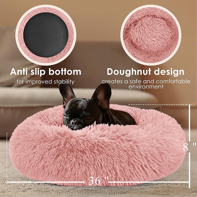 Extra Large Dog Beds, 36 Inch Human Dog Anxiety Relief Comfort Bed, - Image 3