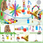 9 Pcs Parakeet Cockatiel Bird Toys, Parrots Cage Accessories Swing Rope Hanging - Image 5