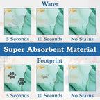 Green Marble Pet Feeding Mat for Floors–Christmas Stocking Absorbent Quick Dry - Image 3