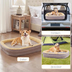 Orthopedic Dog Bed for Medium Dogs Breeds, High Density Egg Crate Foam Dog Sofa - Image 7