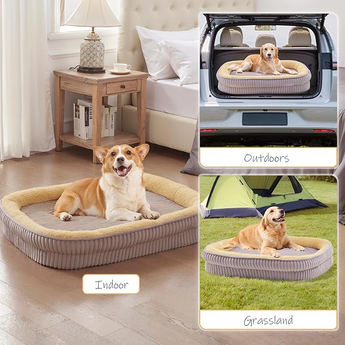 Orthopedic Dog Bed for Large Dogs Breeds, High Density Egg Crate Foam Dog Sofa - Image 7