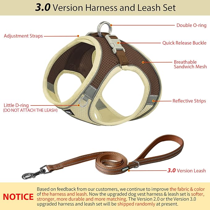 AIITLE No Pull Dog Harness and Leash Set, Step in Adjustable Dog Harness - Image 3
