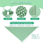 Dog Bandana Green Large 1PCS, Summer Spring Scarf - Image 3