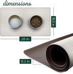 CROXTON & CO. Non-Slip Faux Leather Pet Feeding Mat - Image 2