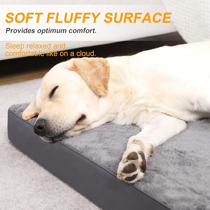 KSIIA Orthopedic Dog Crate Bed for Large Dogs, Waterproof, Washable & Removable - Image 3