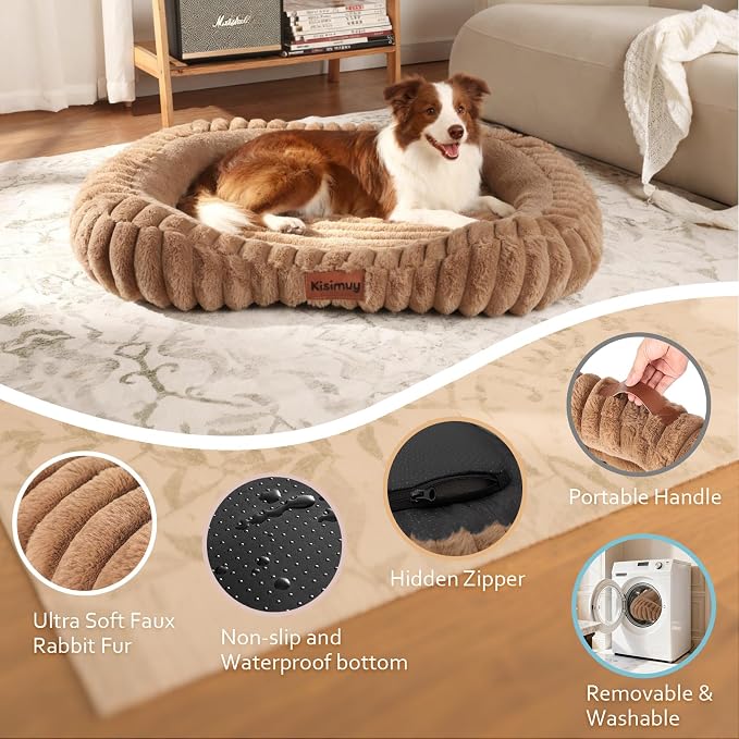 Orthopedic Dog Bed for Large Dogs, Comfort-Sided Calming Pet Bed - Image 6