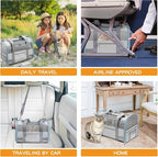 Soft-Sided Cat Carrier for Pets Up to 15lbs, Airline Approved Under-Seat Travel - Image 5