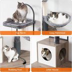 HOOBRO Cat Tree with Litter Box Enclosure, Arched All-in-One 31.5" Cat Tower - Image 4