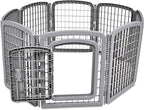 Amazon Basics 8-Panel Octagonal Plastic Dog Playpen, Indoor/Outdoor Pet Fence - Image 2