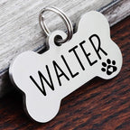 Ultra Joys Custom Personalized Dog ID Tag, Brushed Stainless Steel Bone Dog Tag - Image 2