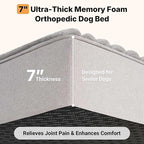 Veehoo Orthopedic Memory Foam Dog Bed, 7 Inch Thick Extra Large Dog Bed XL - Image 2